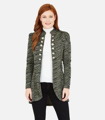 Leopard print military outlet jacket