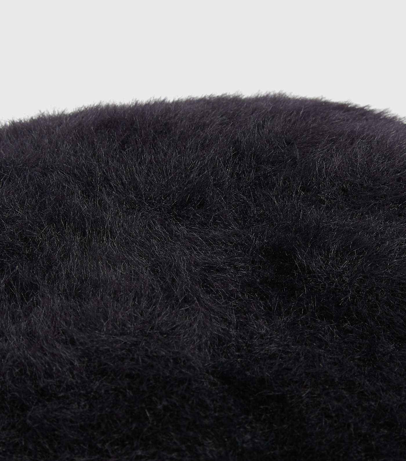 Black Fluffy Beret Image 2