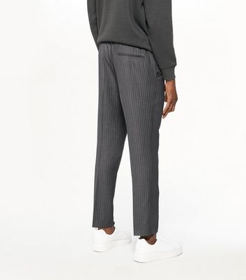 Grey Pinstripe Trousers | New Look