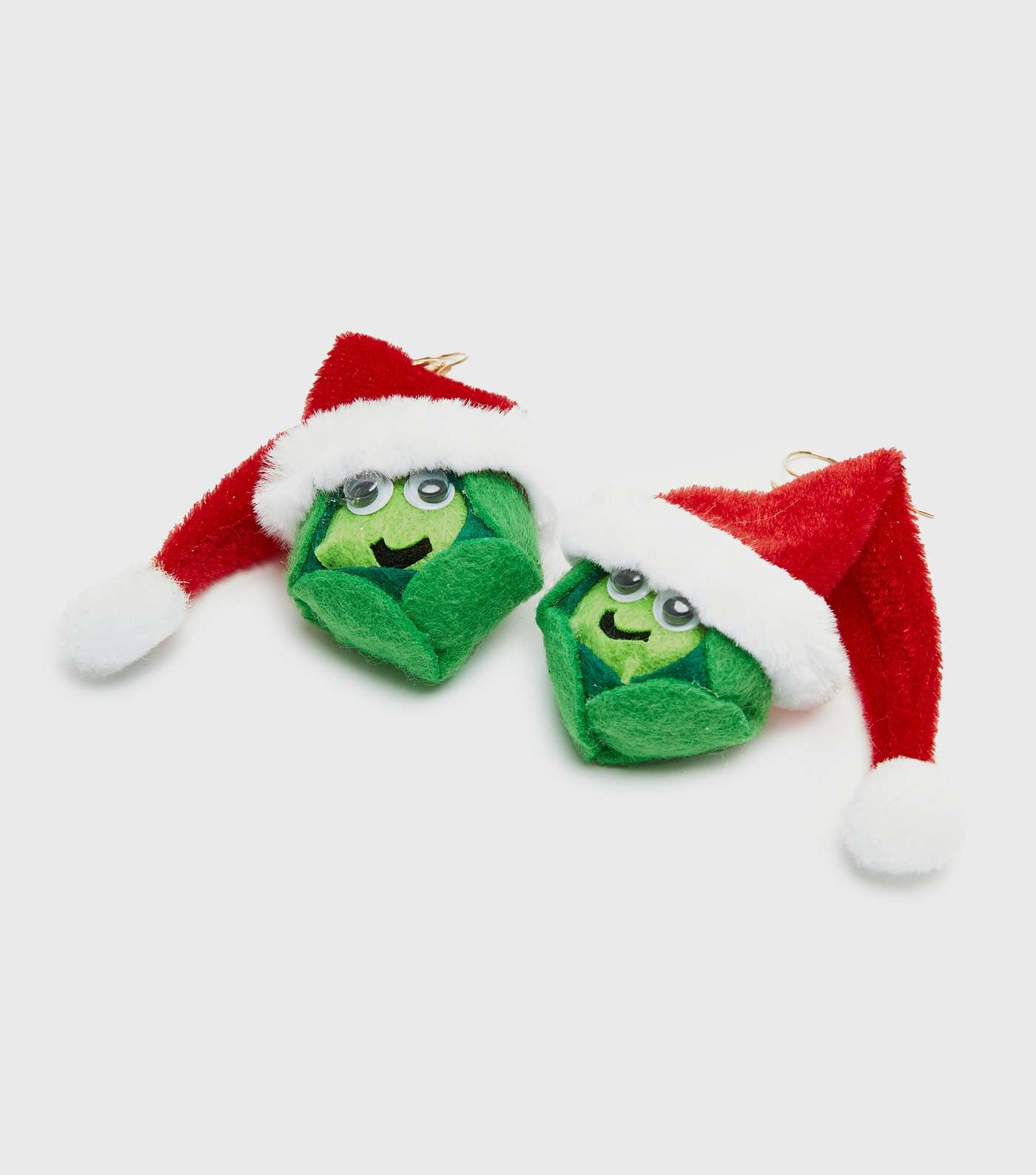 Green Brussel Sprouts Christmas Earrings Image 3