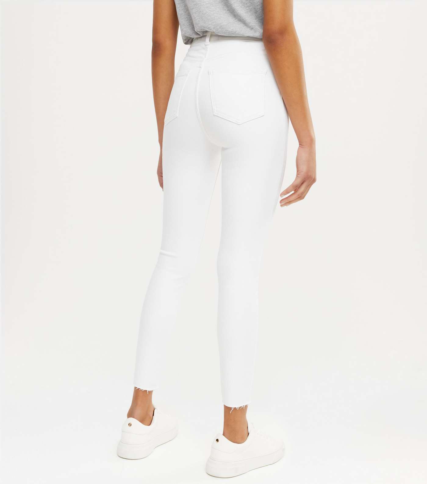 White High Waist Hallie Super Skinny Jeans Image 3