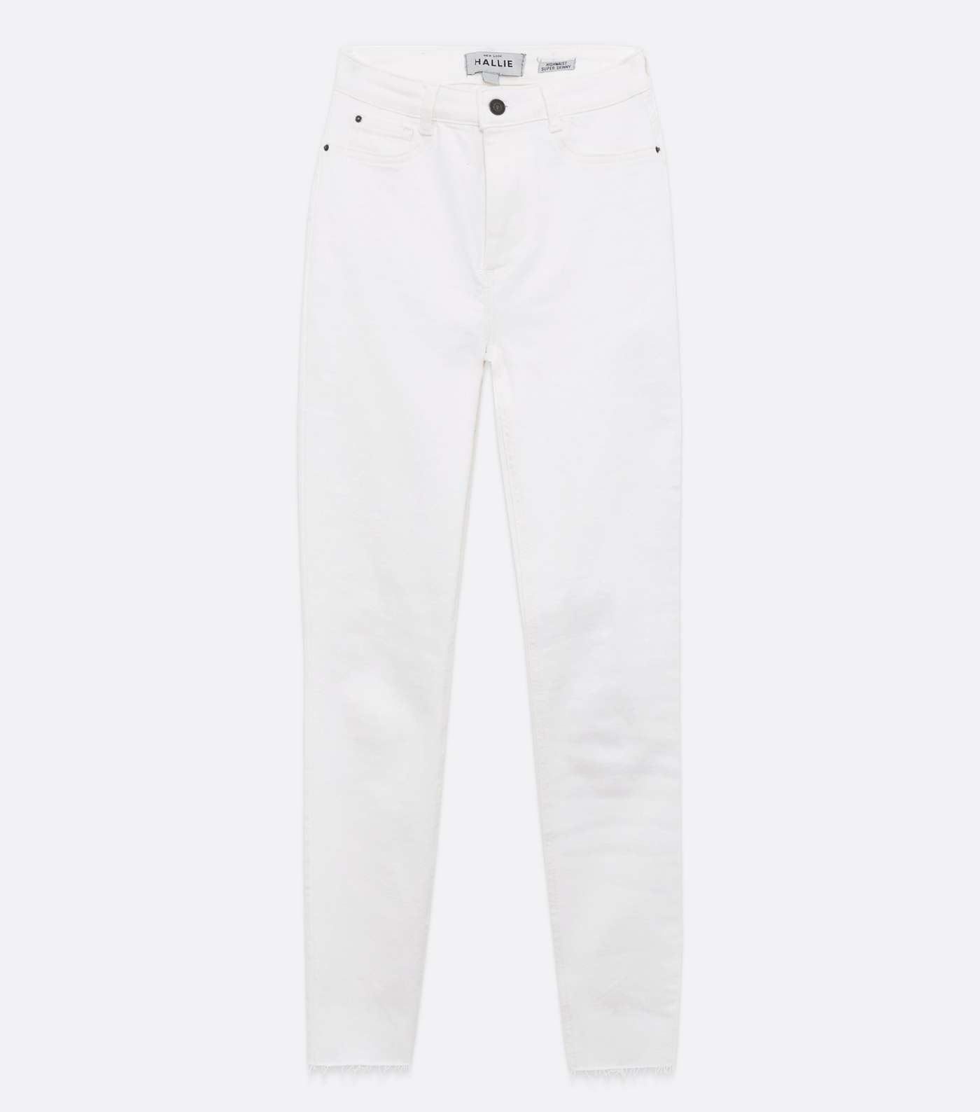 White High Waist Hallie Super Skinny Jeans Image 5