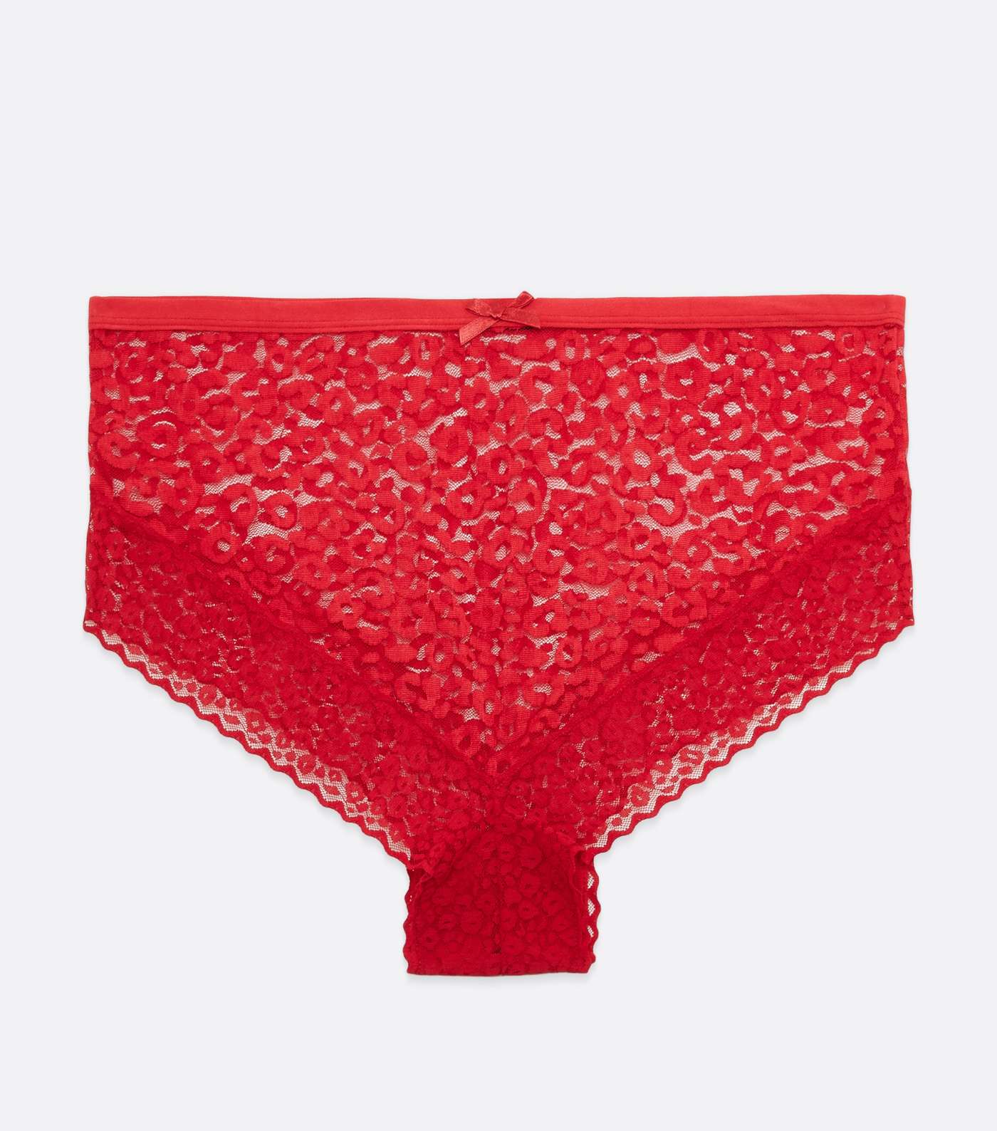 Curves Red Leopard Lace Briefs  Image 5