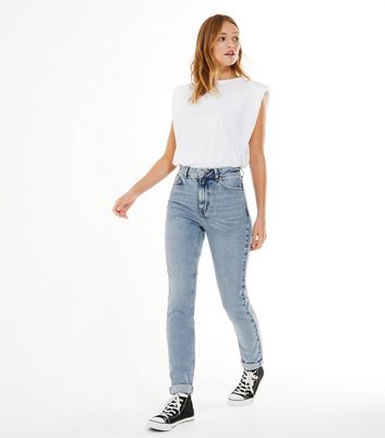 Blue Leyla Relaxed Skinny Jeans | New Look