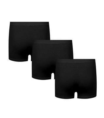 Image of 3 Pack Black Jersey Boxers New Look
