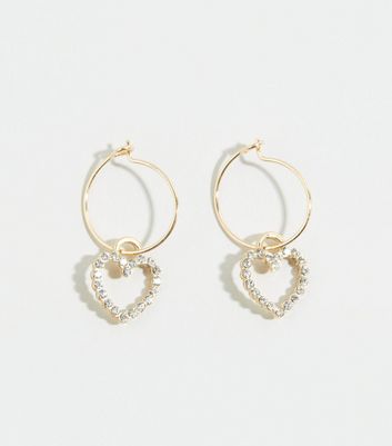 new look heart earrings