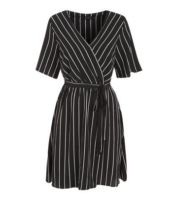 new look black and white striped dress