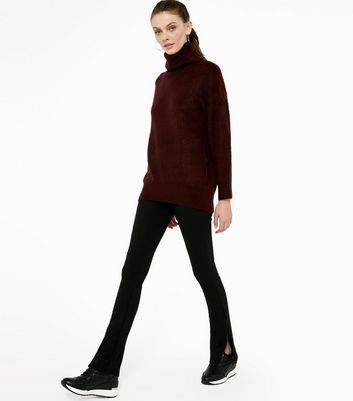 High Waist Split Flared Leggings 