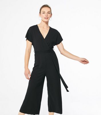 ribbed belted jumpsuit