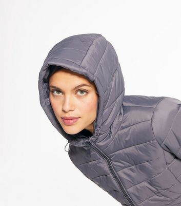 grey lightweight puffer jacket