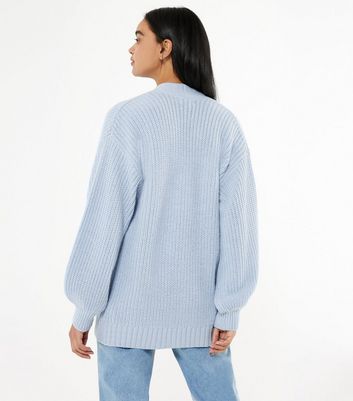 pale blue chunky jumper