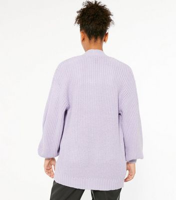 chunky lilac cardigan