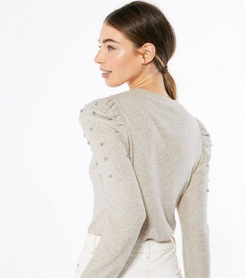 Pearl puff best sale sleeve jumper