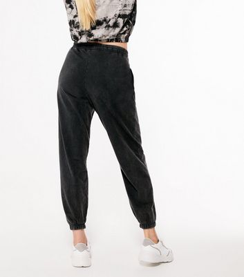 new look acid wash denim jogger