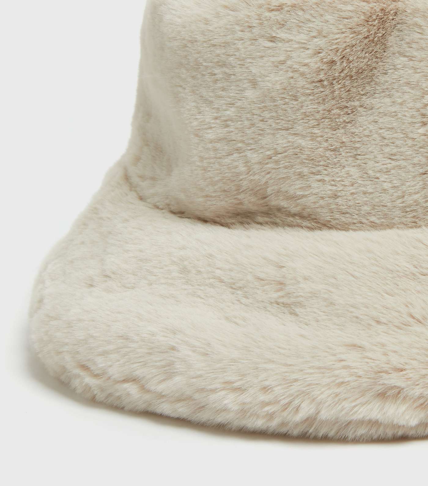 Cream Faux Fur Bucket Hat Image 3