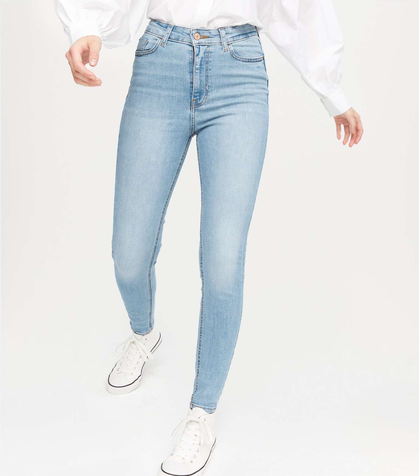 Pale Blue Light Wash Lift & Shape Jenna Skinny Jeans Image 2