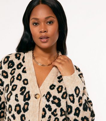 new look leopard cardigan