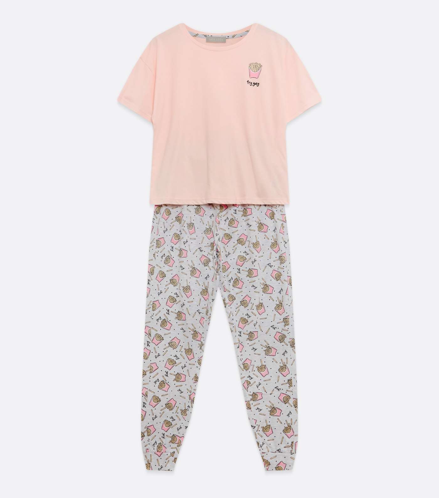 Pink Fry Yay Fries Jogger Pyjama Set Image 6