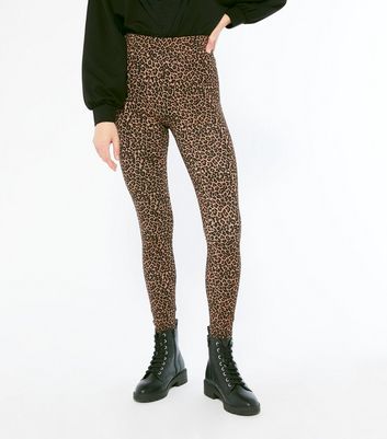 Brown Leopard Print High Waist Leggings 
