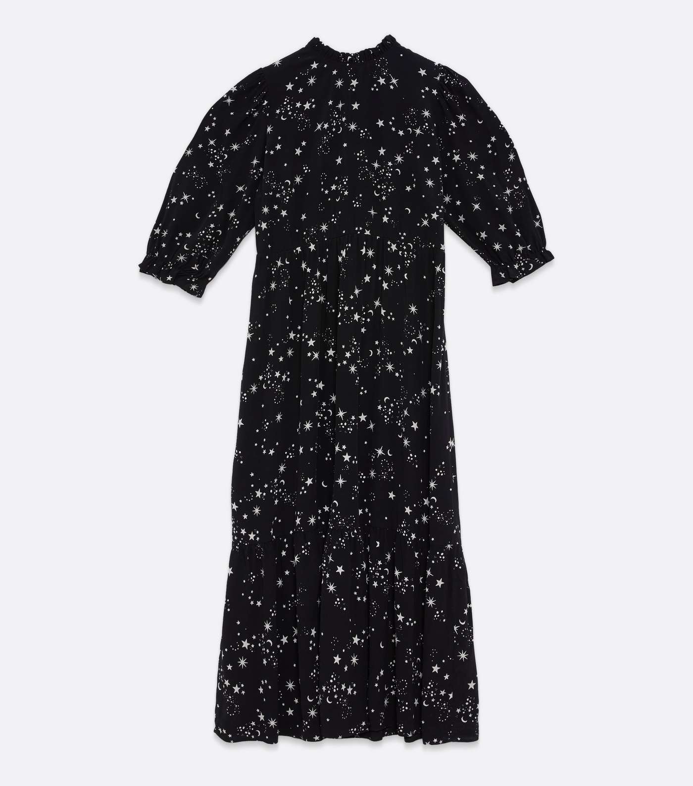 Black Mystic Star Print Midi Dress  Image 5