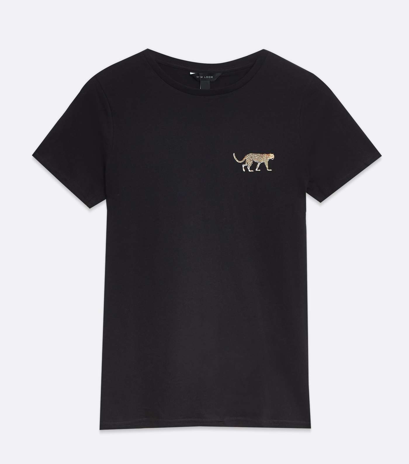 Black Leopard Logo T-Shirt Image 5