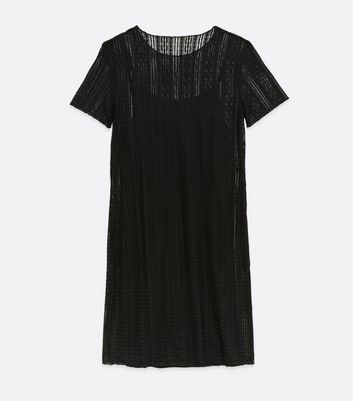 Image of Noisy May Black Crochet Dress New Look