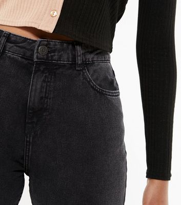 Noisy May Black High Waist Mom Jeans 