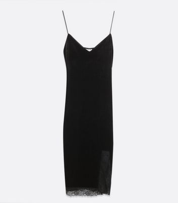 velvet slip dress midi