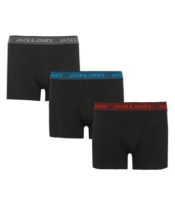 Image of Jack & Jones 3 Pack Dark Grey Elasticated Boxers New Look
