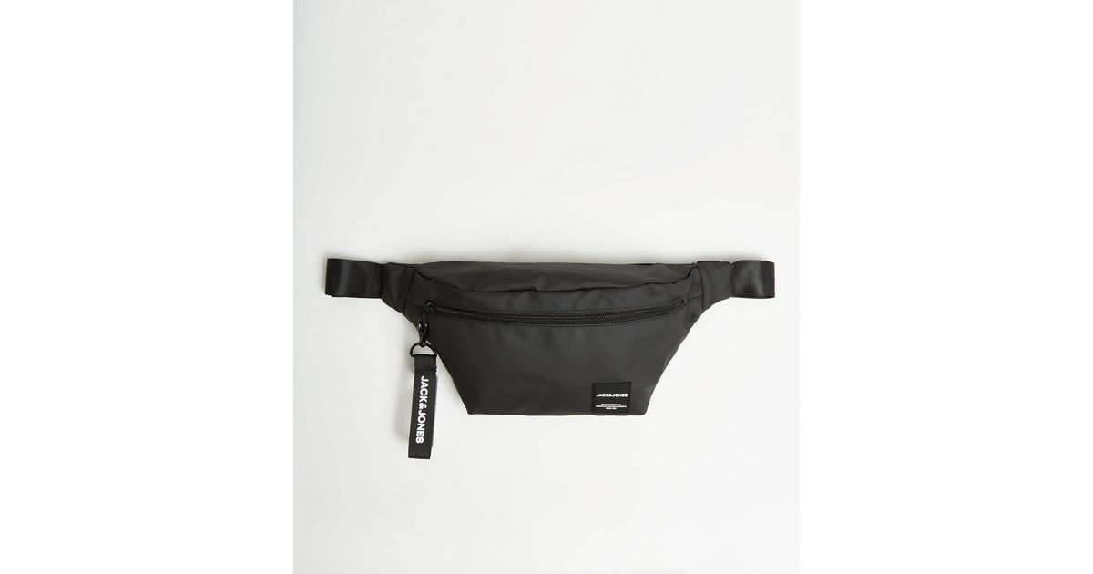 Jack & Jones Black Zip Front Bum Bag | New Look