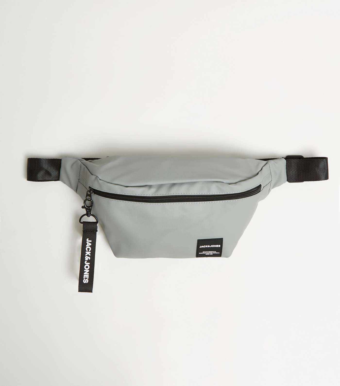 Jack & Jones Grey Zip Front Bum Bag