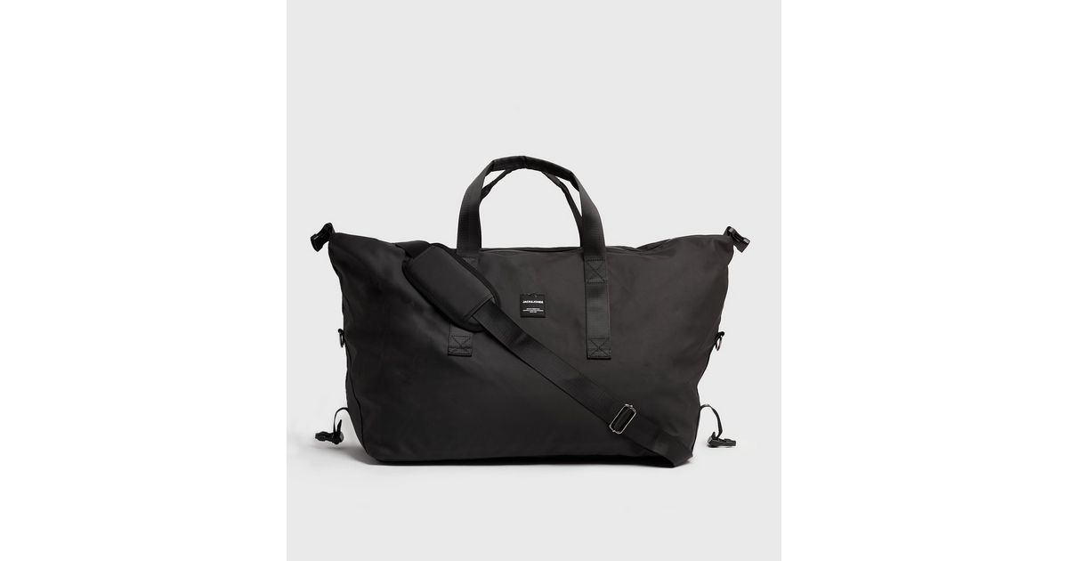 Jack & Jones Black Duffle Bag | New Look