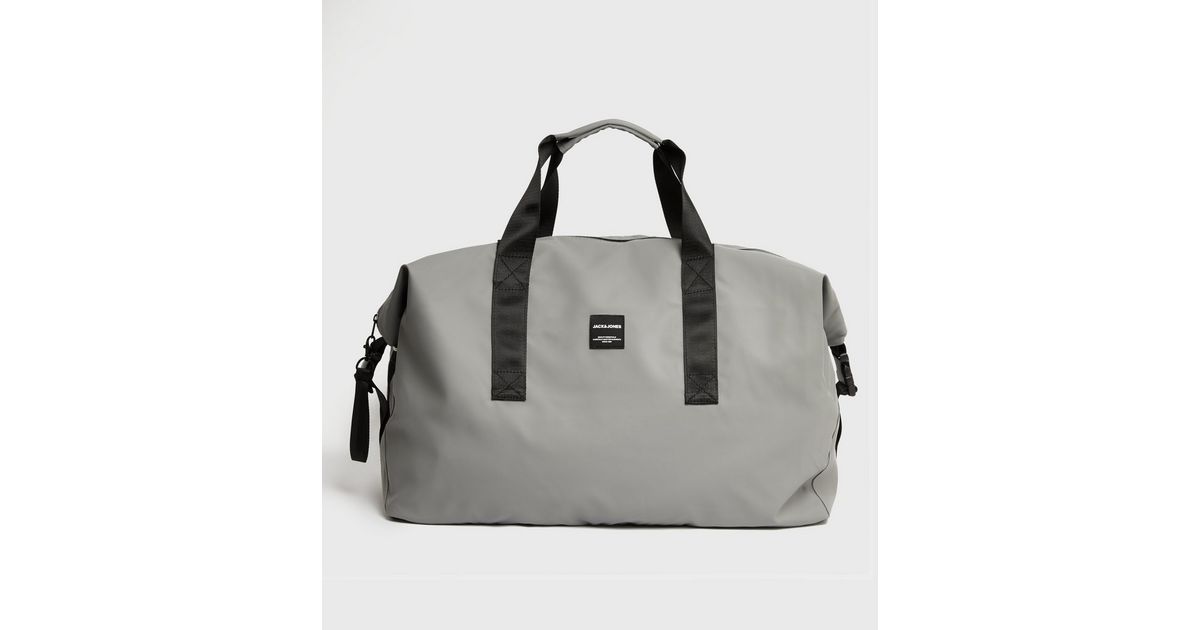 Jack & Jones Grey Duffle Bag New Look