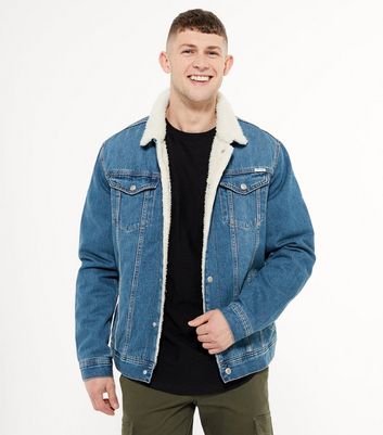 denim borg jacket men
