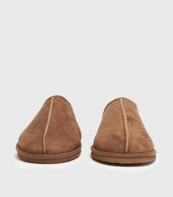 Image of Jack & Jones Tan Teddy Lined Slippers New Look