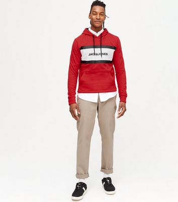 Red hot sale stripe hoodie