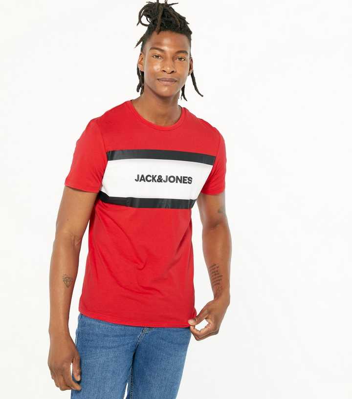 jack and jones red t shirt