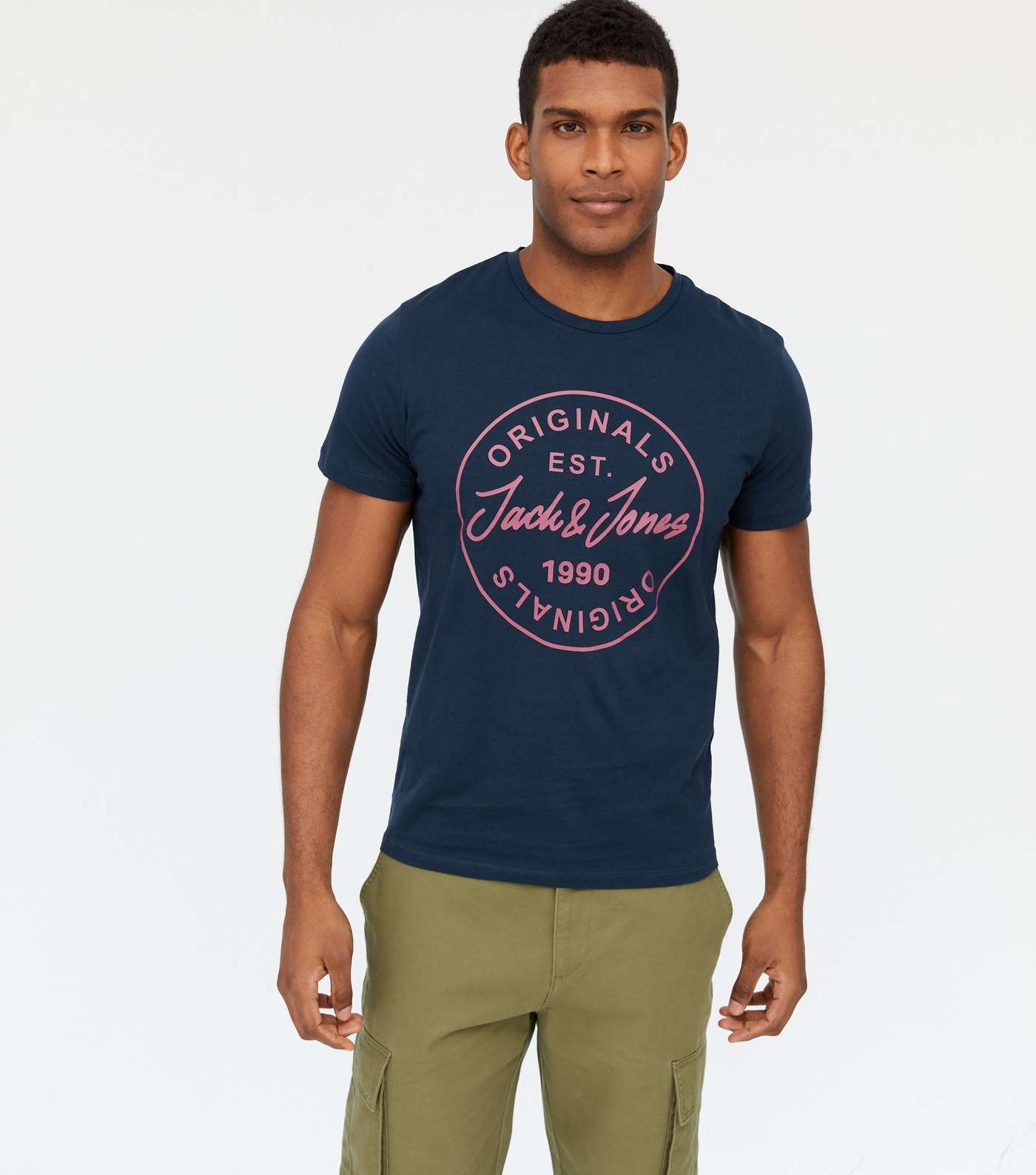 Jack & Jones Navy Circle Logo T-Shirt