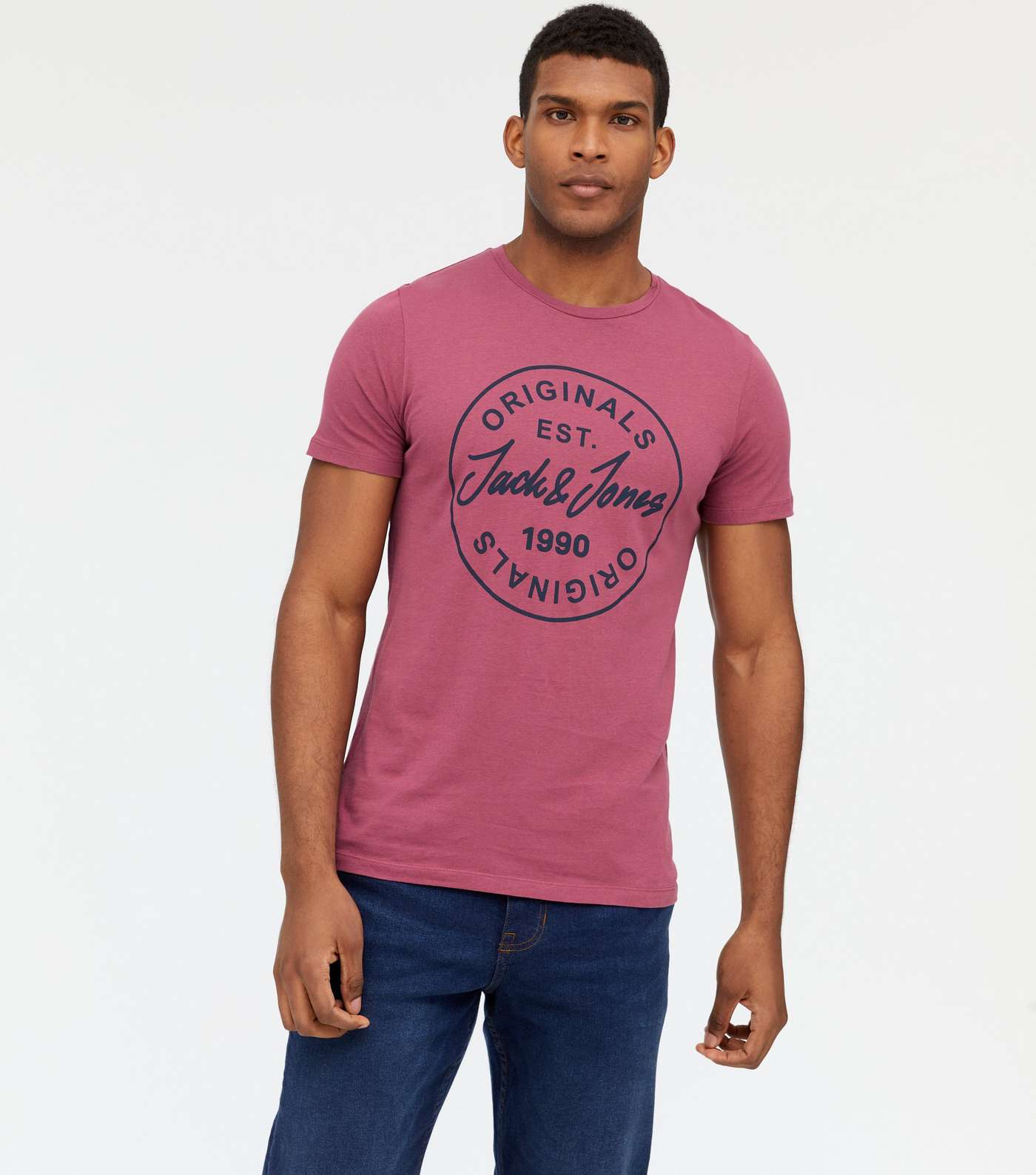 Jack & Jones Pink Circle Logo T-Shirt