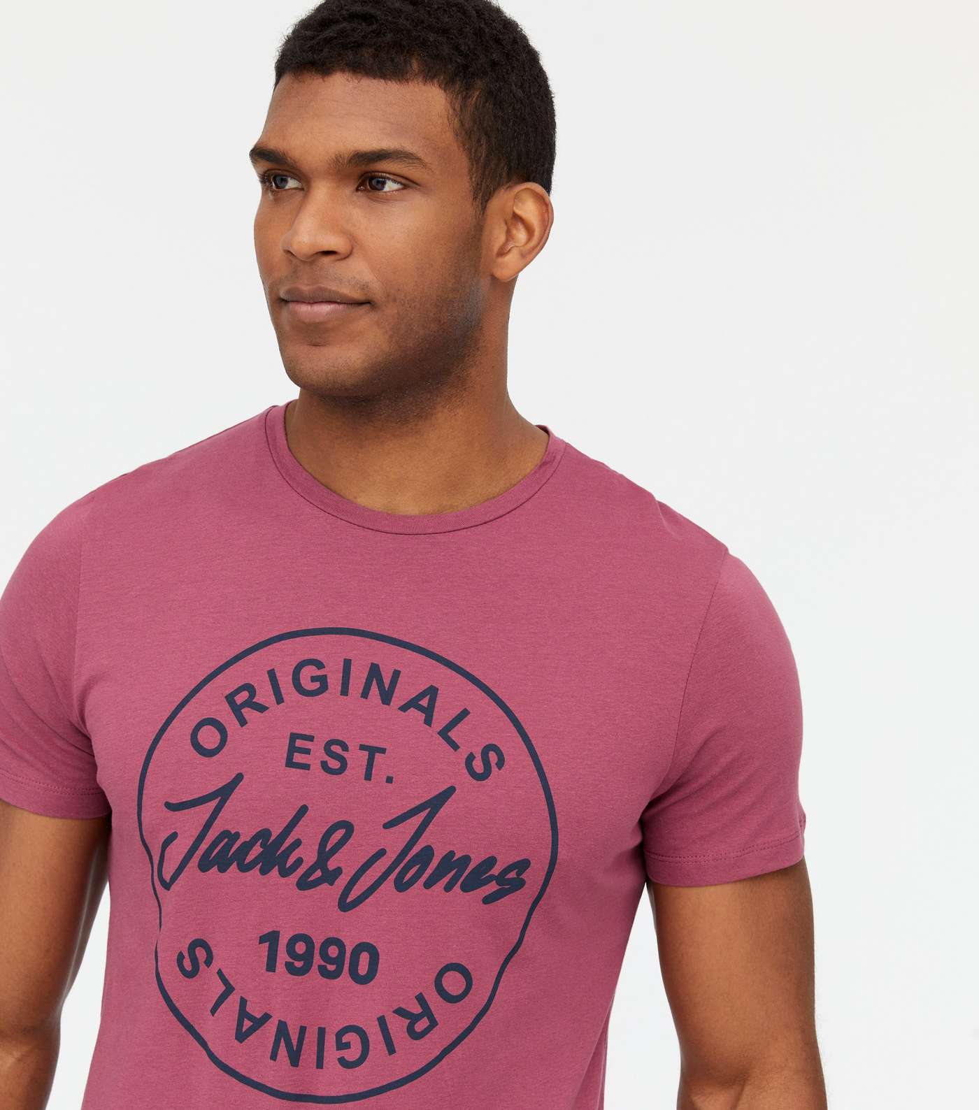 Jack & Jones Pink Circle Logo T-Shirt Image 3