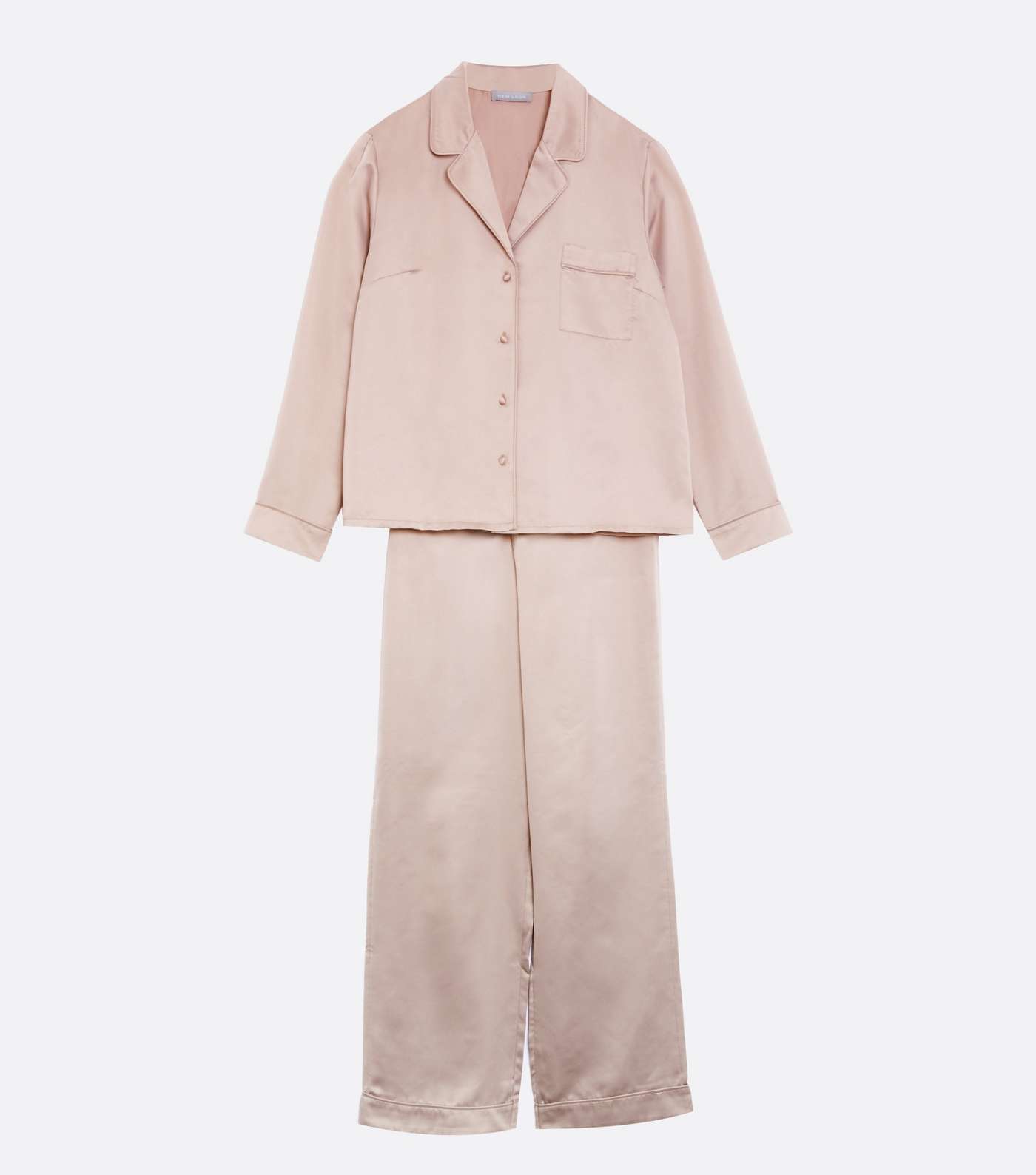 Mink Satin Shirt and Trouser Pyjama Set Image 5