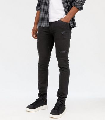 Jack and jones discount black ripped jeans