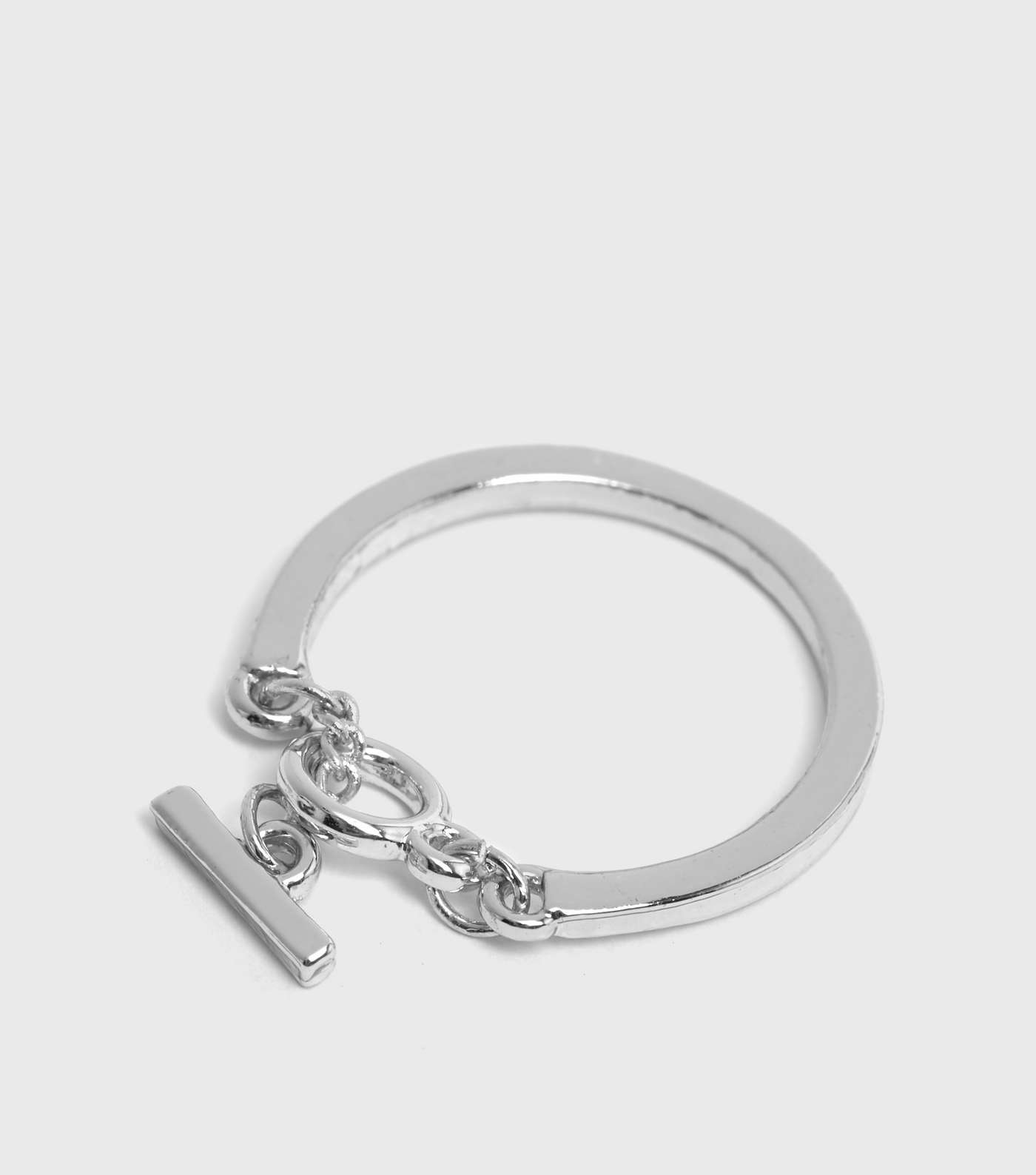Silver T-Bar Chain Ring Image 2