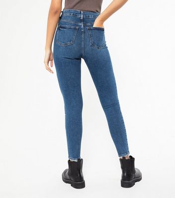 new look blue high waisted jeans