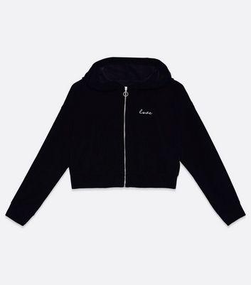 girls black zip up jacket