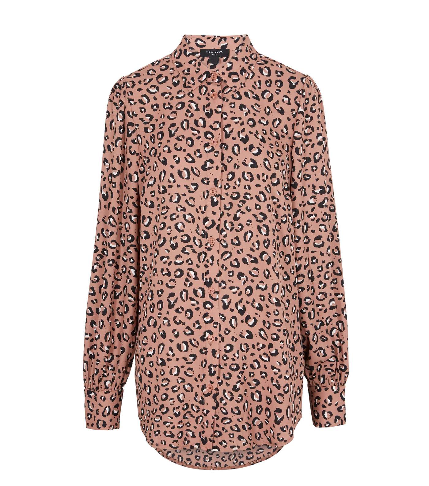 Tall Pale Pink Leopard Print Shirt Image 5