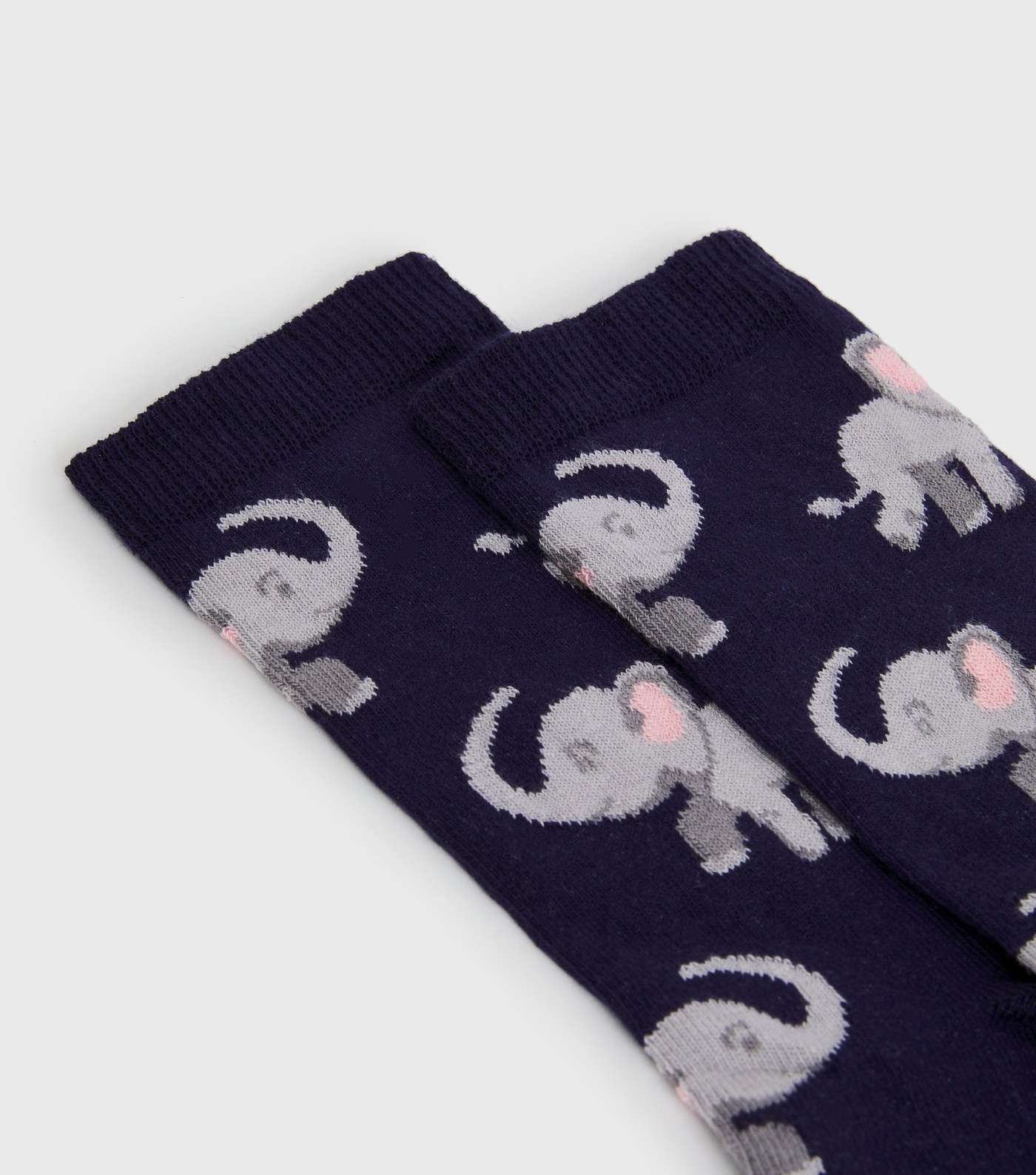 Navy Elephant Socks Image 2