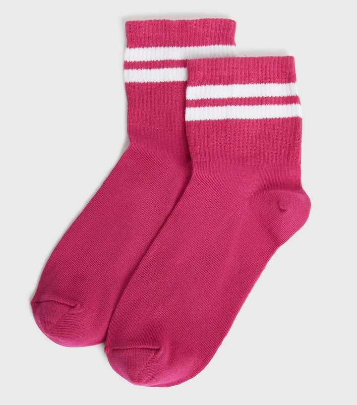 Neon Pink Athletic Socks 
