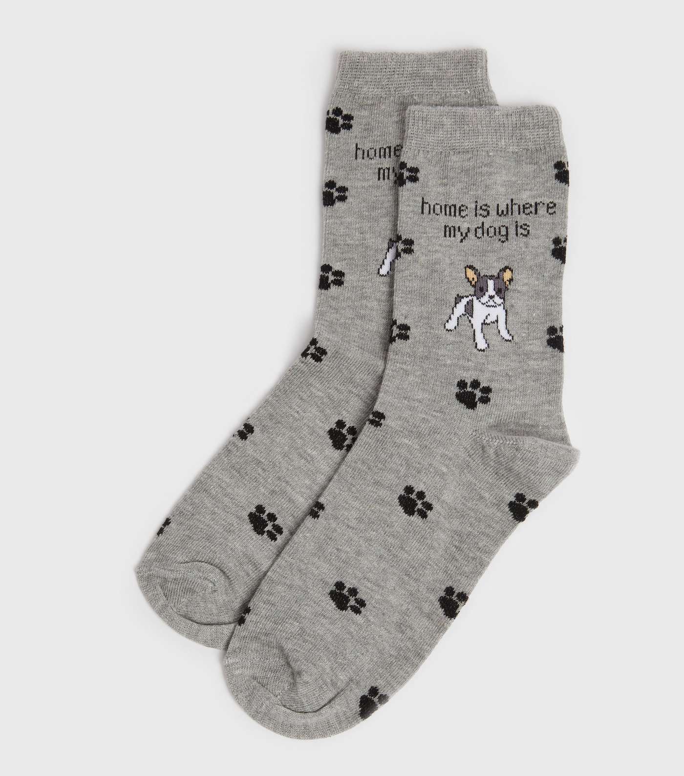 Grey Dog Paw Socks