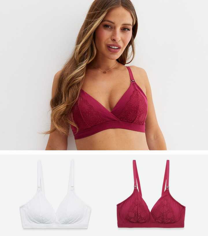https://media3.newlookassets.com/i/newlook/672338667/womens/clothing/lingerie/maternity-2-pack-burgundy-and-white-lace-nursing-bras.jpg?strip=true&qlt=50&w=720